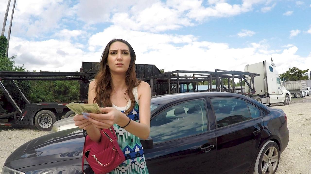 Natalia Is A Spicy Latina That Swirls Her Pussy On Cock At The Impound Lot