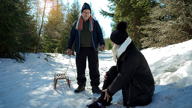 Sled and Fireplace Adventure