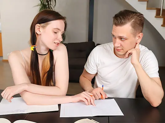 Hard sex after doing homework