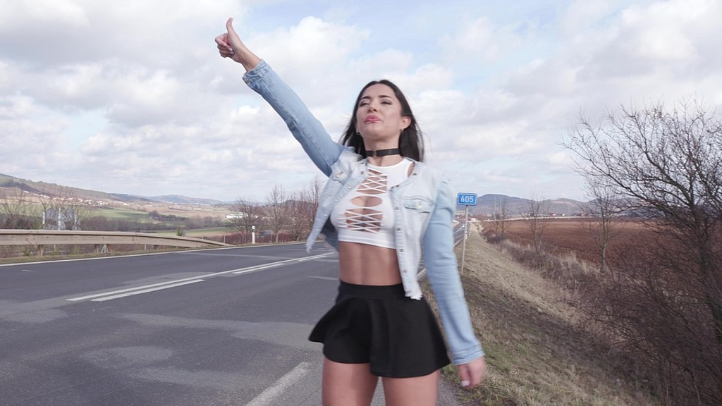 hitch-hiking, 6on1, nuria millan, bwc, atm, balls deep anal, dap, deepthroat, gapes, buttrose, cum in mouth, swallow