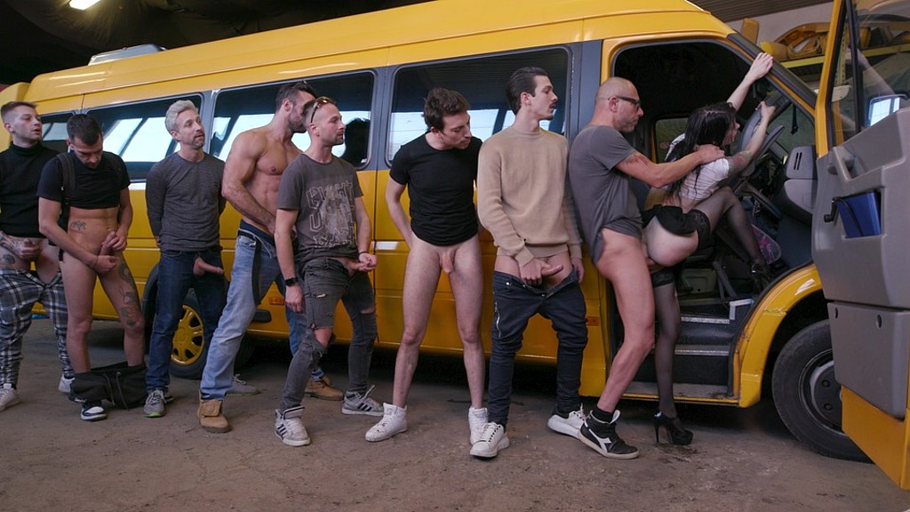 a librarian in the bus, anna de ville 9on1, bwc, atm, dap, big gapes, monster buttrose, swallow