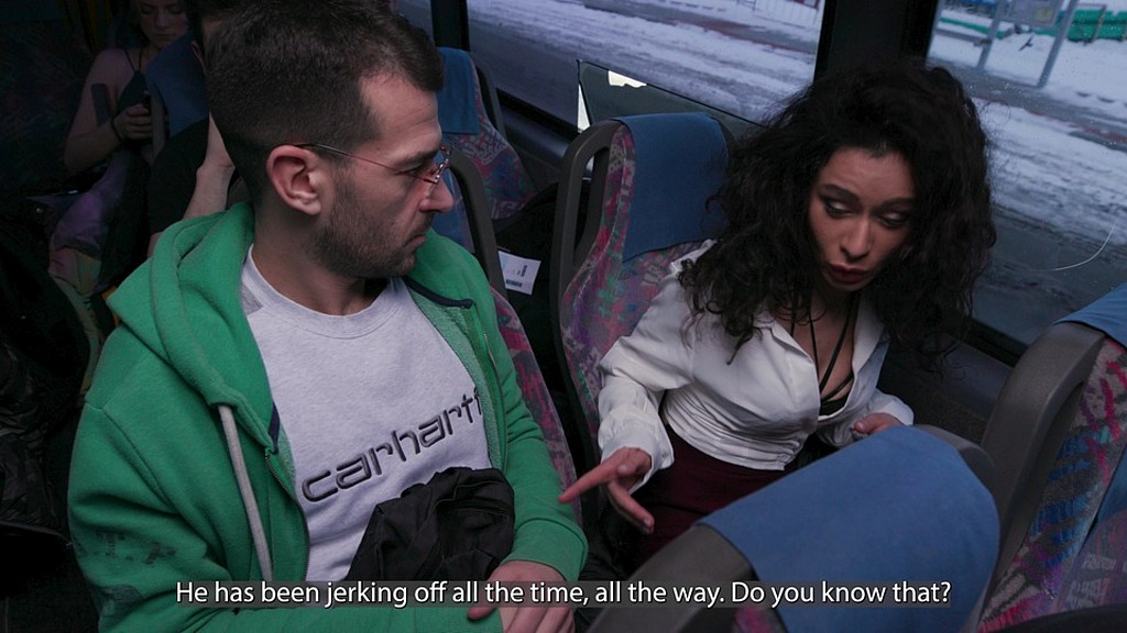 pervert passenger, 9on1, stacy bloom, atm, dap, rough, tap, monster buttrose, cum in mouth, swallow