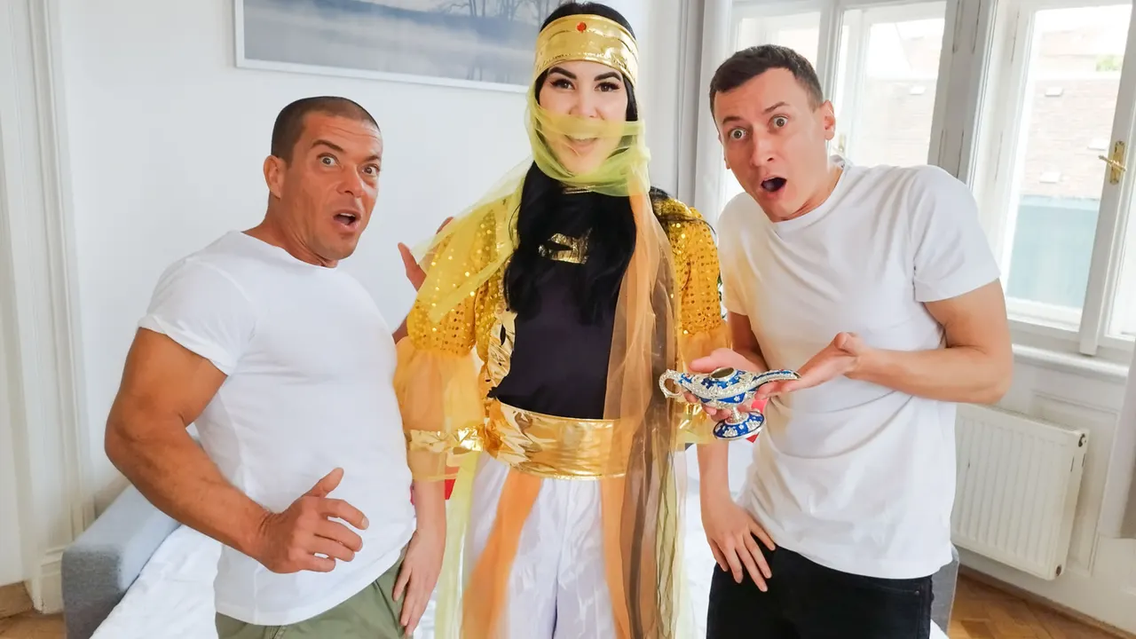EXOTIC GENIE Lady Dee DEMANDS BIG COCK CREAMPIE THREESOME