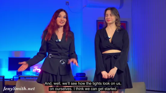 Jeny and Mira Pantyhose Party
