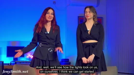 Jeny and Mira Pantyhose Party