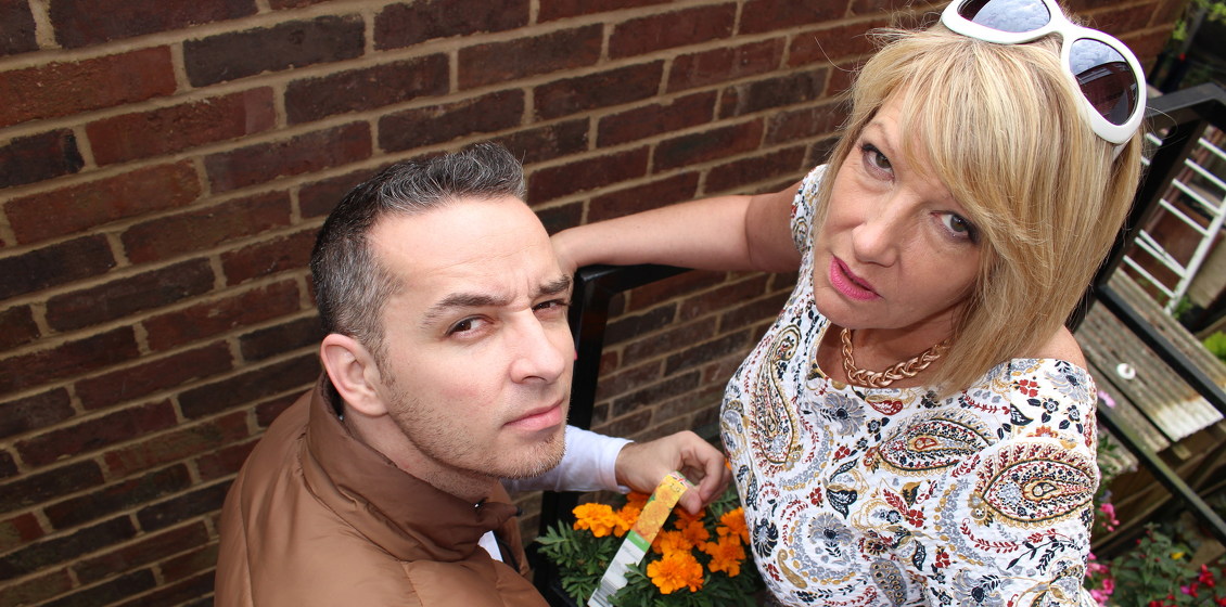 British MILF Amy sucks her lover's hard cock and gets her pierced pussy slammed