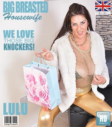British big breasted Lulu playing with her toys