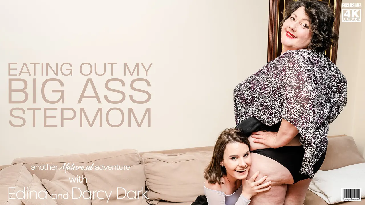 Skinny teen eating out her big ass BBW stepmom