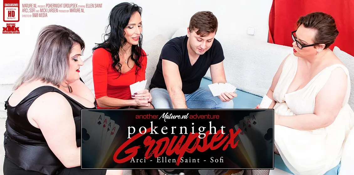 When you play your cards right with strip poker, you can have sex with 3 big ass mature ladies