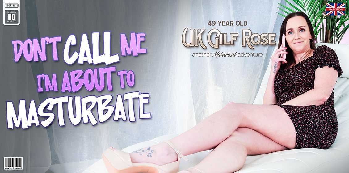Hot UK Gilf Rose goes off the grid, because she needs to masturbate her wet shaved pussy!