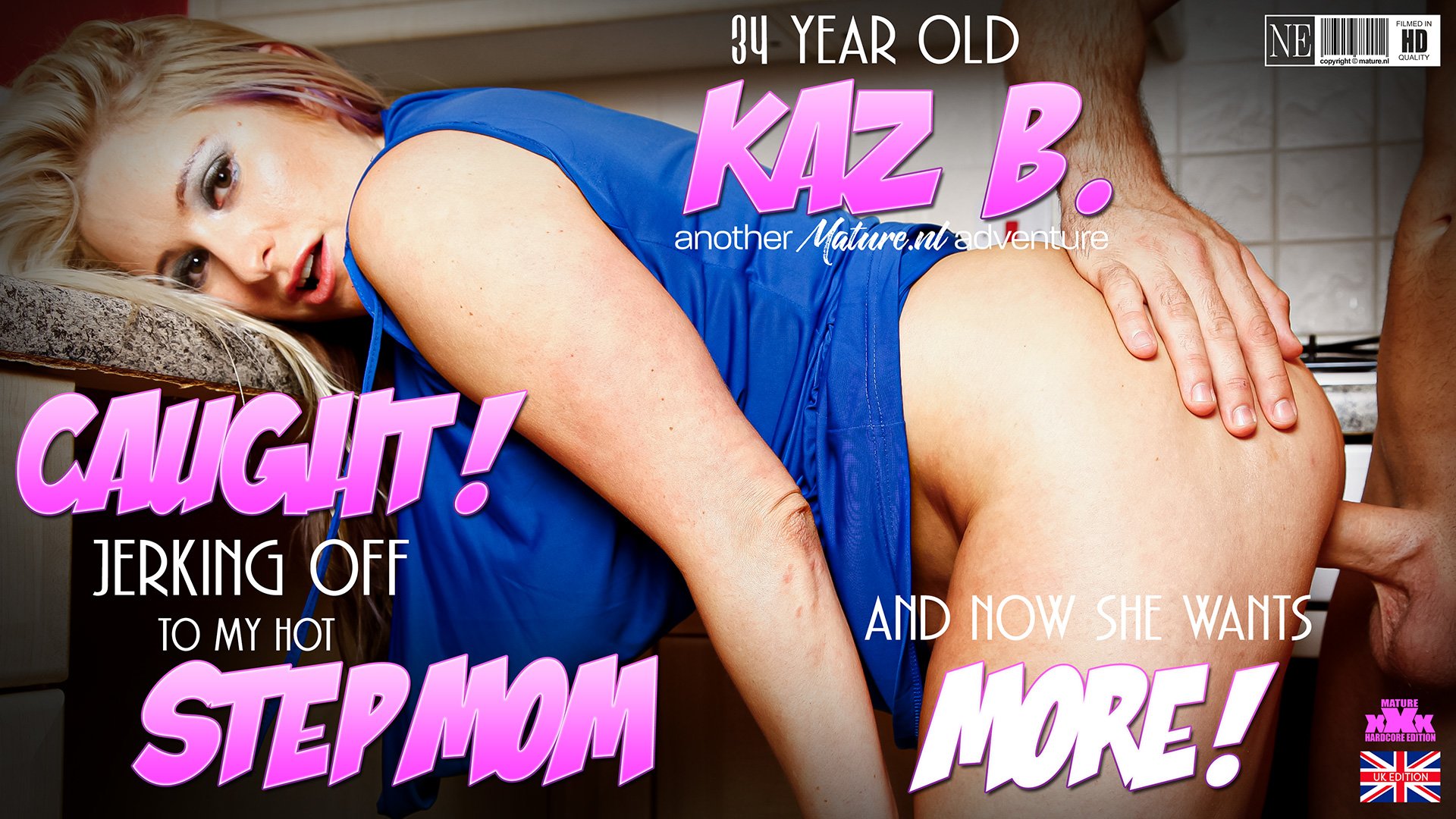 Hot Stepmom Kaz B. catches her stepson jerking off on her and now she wants the whole package