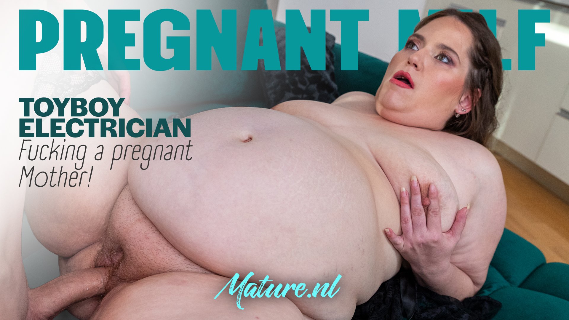 Pregnant MILF gets fucked by a young Electrician!