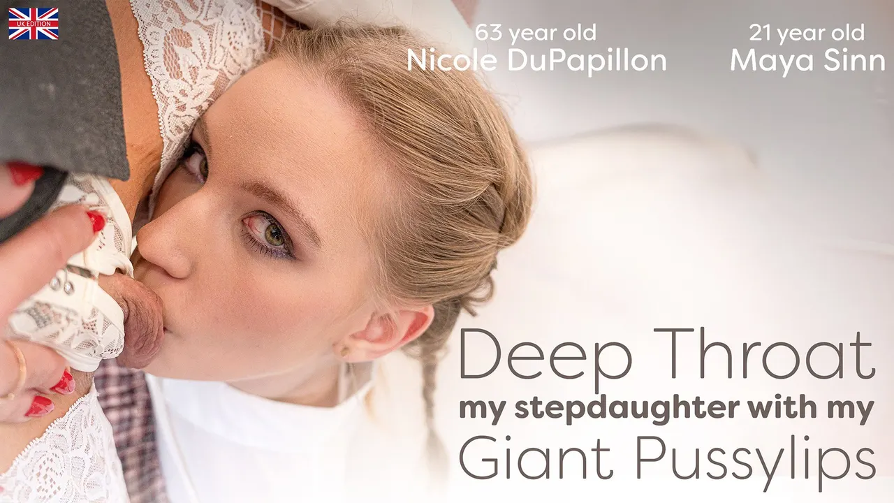 Nicole DuPapillon deepthroats her stepdaughter Maya Sinn with her huge wet pussylips