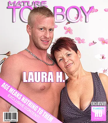 Red head grandma has sex with Toyboy