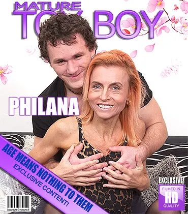 Mature lady having sex with a young man