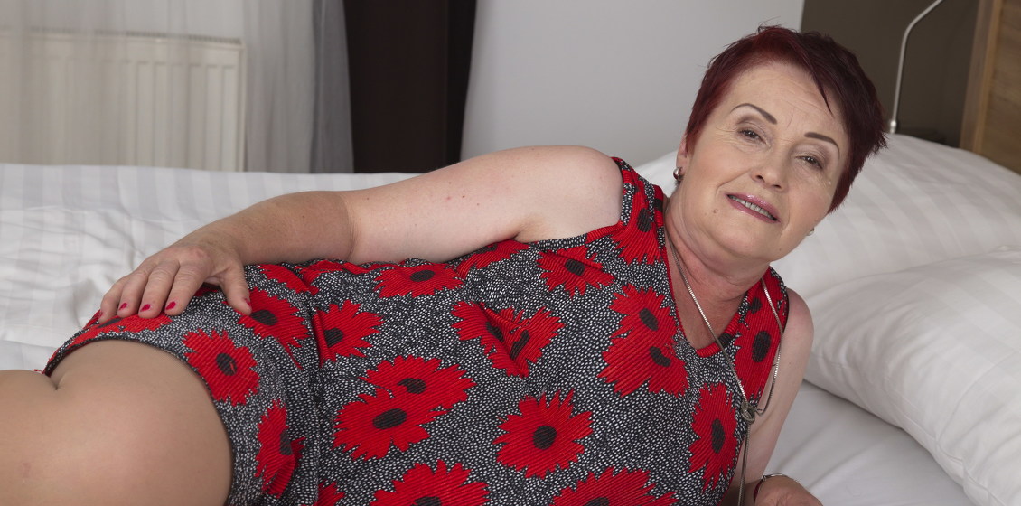 Horny Grandma craves sex and sucks her stud's cock and balls before getting fucked in hairy pussy