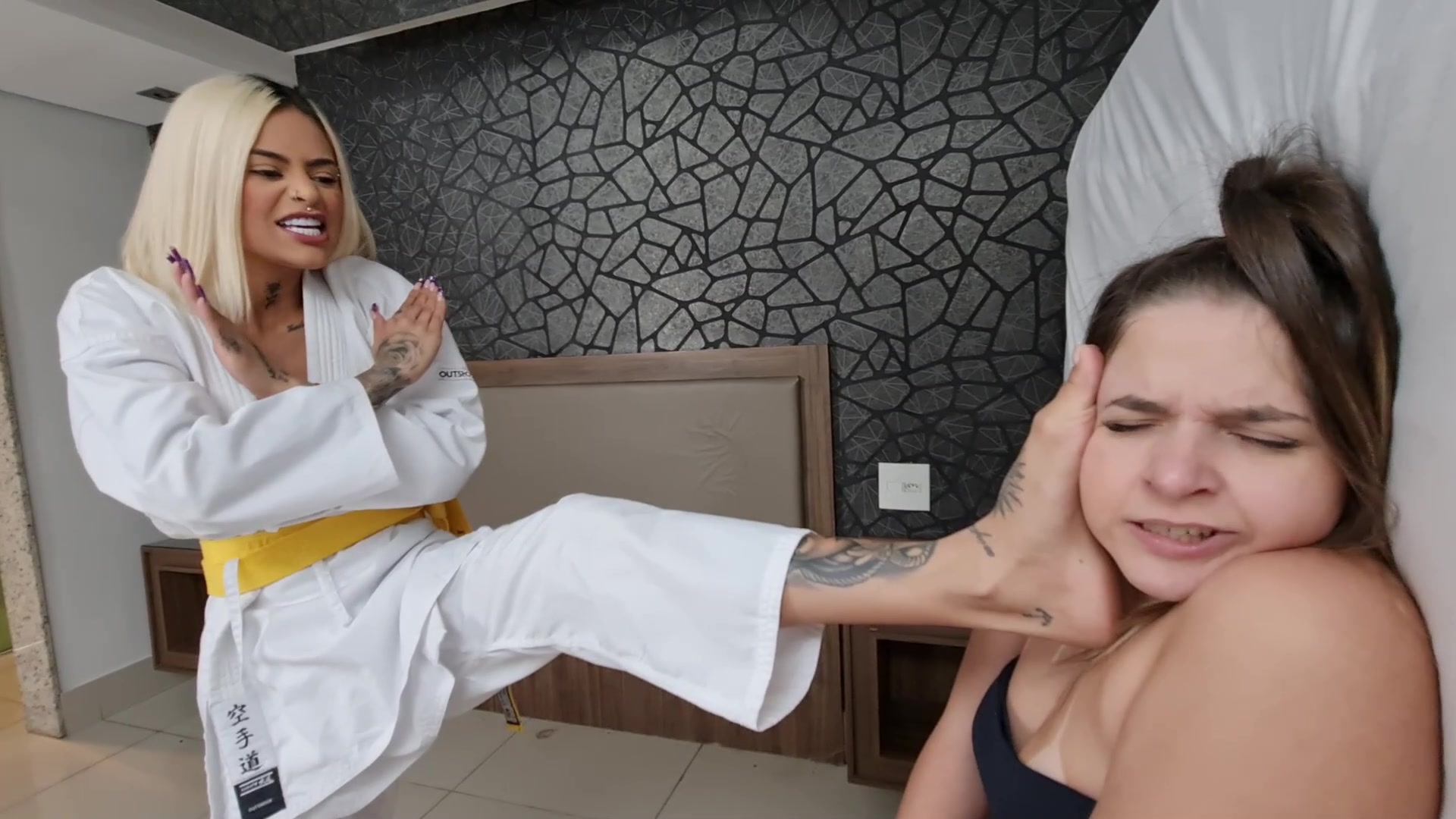 Karateka Kicks Domination In Your Face