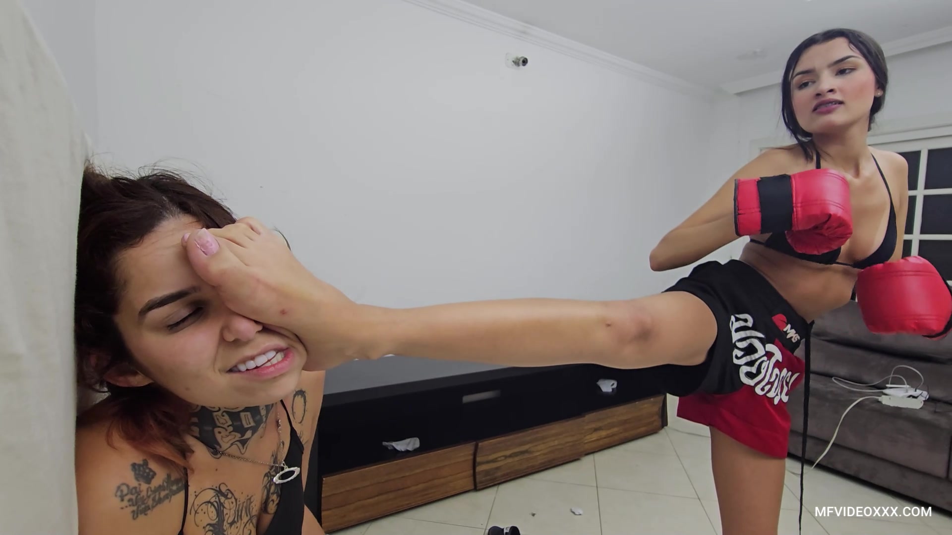 Using My Strength For Punish Slave Girl