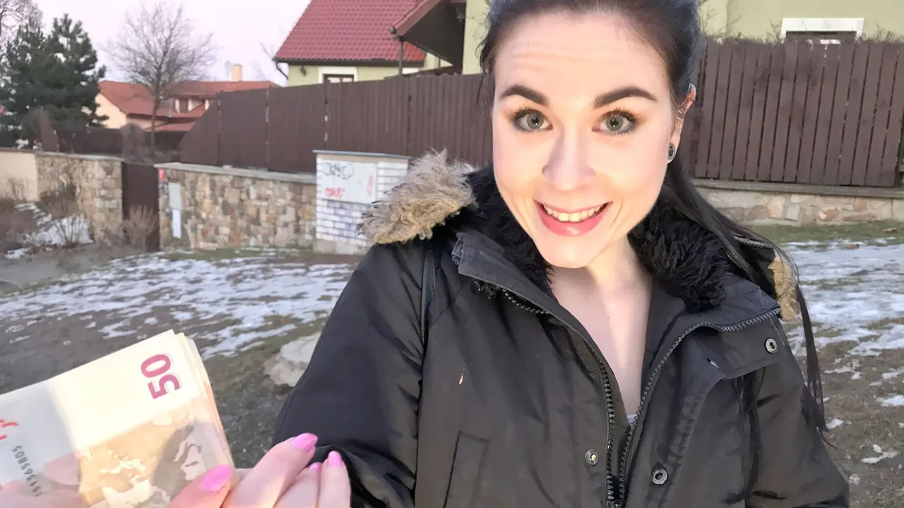 Spanish Student Fucks for Party Cash