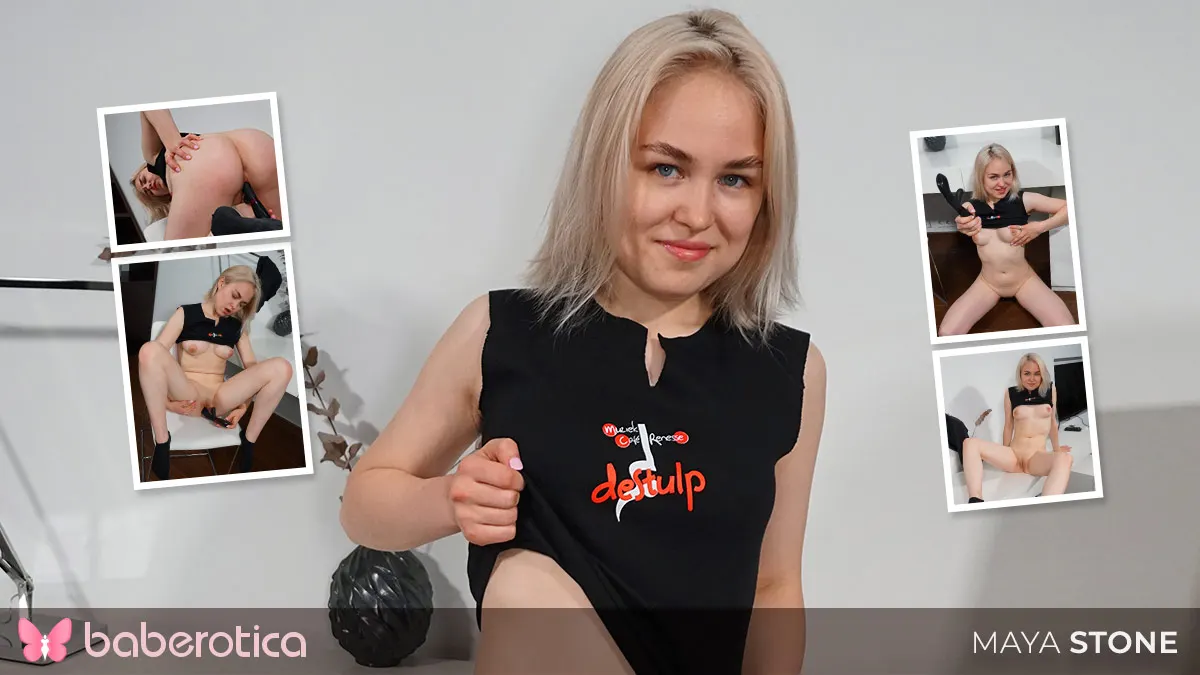 Sexy College babe Maya Stone at the VR porn Audition