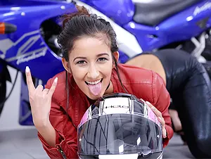 The Biker Babe in Leather Pants Shows Her Best