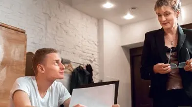I talked my tutor into sex right in her apartment!