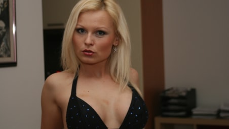 Sweet Blonde Kathy in mini bikini